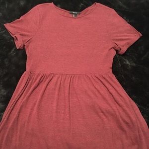 Burgundy t-shirt dress